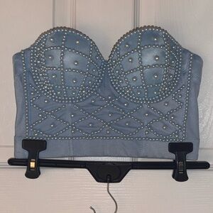 Blue Pearl Sexy Corset Top